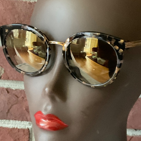 Dolce & Gabbana DG4268 Cube Black /Gold Round Mirror Sunglasses main image 10